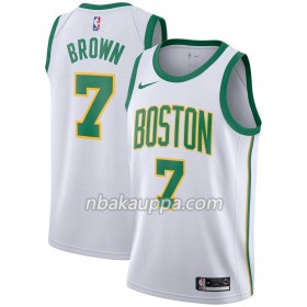 Boston Celtics Jaylen Brown 7 2018-19 Nike City Edition Valkoinen Pelipaidat Swingman - Miesten